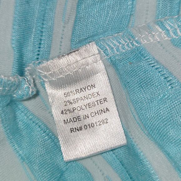 LuLu-B Womens XL Striped Tunic Asymmetrical Hem Coastal Restort Beach Vacation - Picture 9 of 10